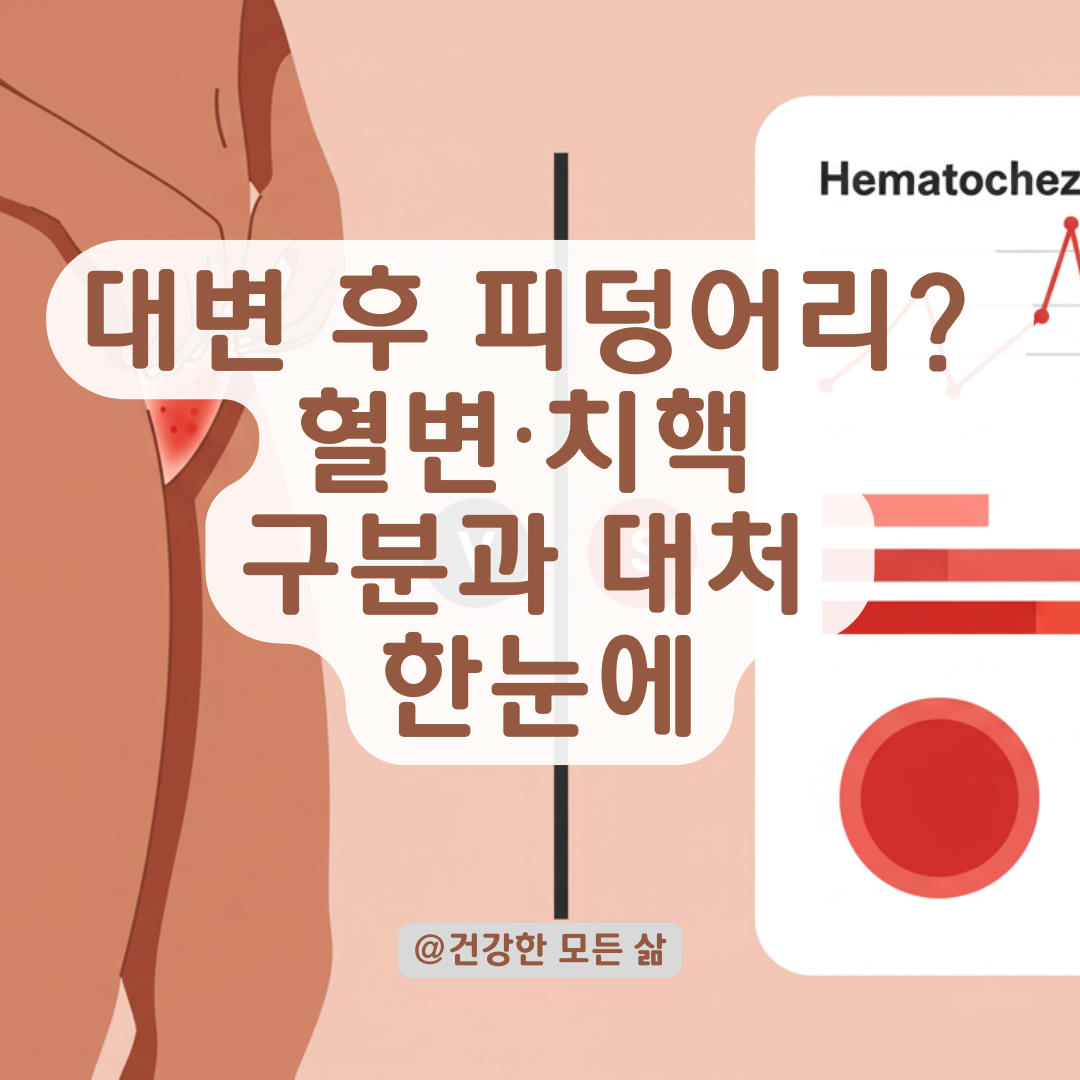 대변 후 피덩어리 나왔다면? 혈변과 혈전성 치핵 차이와 상황별 대처법 정리.