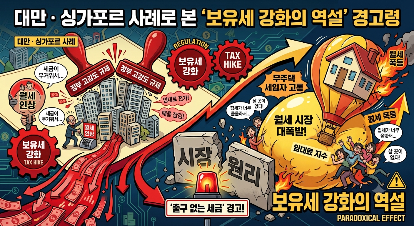 대만&middot;싱가포르 사례로 본 '보유세 강화의 역설' 경고령