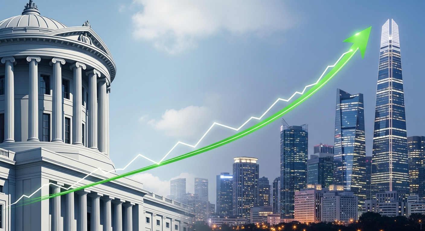 미국 국채와 한국 채권의 상징적인 이미지를 겹쳐 놓은 자산 배분 포트폴리오 이미지