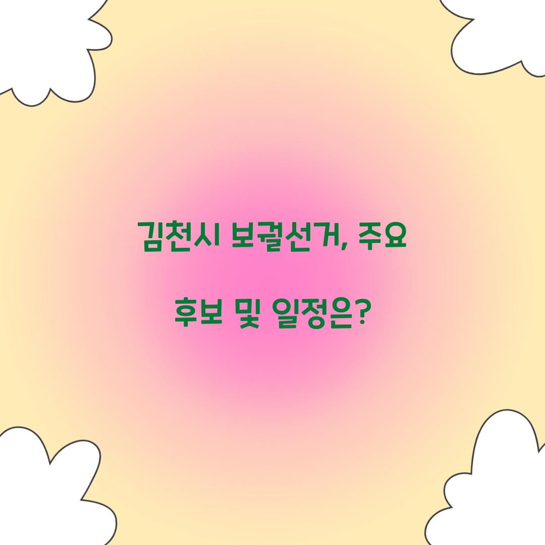 김천시 보궐선거