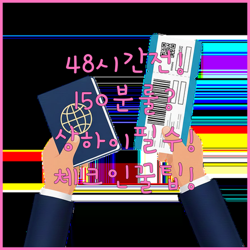 상하이항공 온라인 체크인 48시간 전..