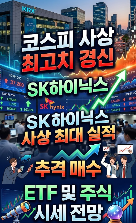 코스피 사상 최고치 경신, SK하이닉스 사상 최대 실적, 추격 매수, ETF 및 주식 시세 전망
