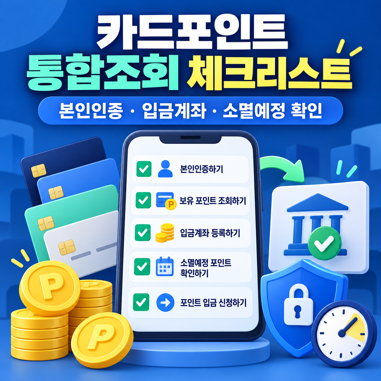 카드포인트 통합조회 체크리스트 - 조회 안 됨·계좌입금 오류 해결법