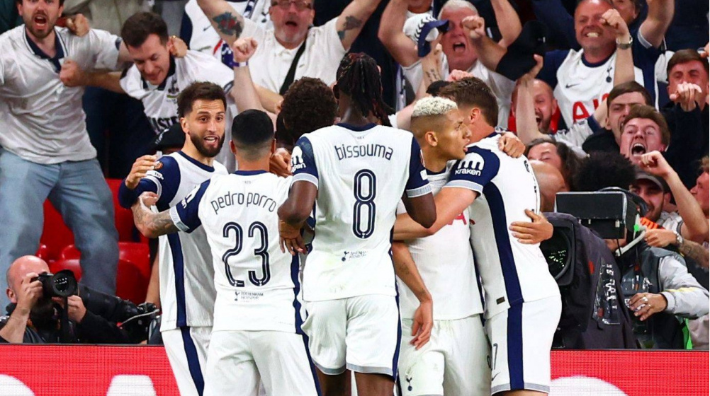 브레넌 존슨 결승골 순간 토트넘 유로파 우승