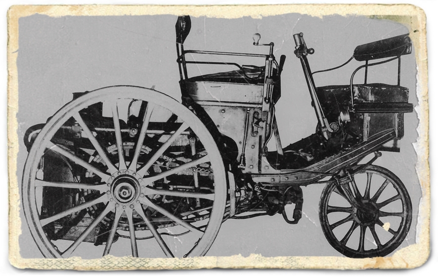 1890년대 푸조의 첫 가솔린 자동차인 푸조 타입 2의 복원 모델