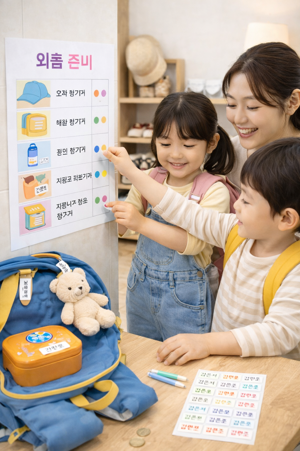 어린이 외출 준비 체크리스트 관련 사진