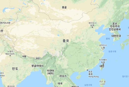 중국지도