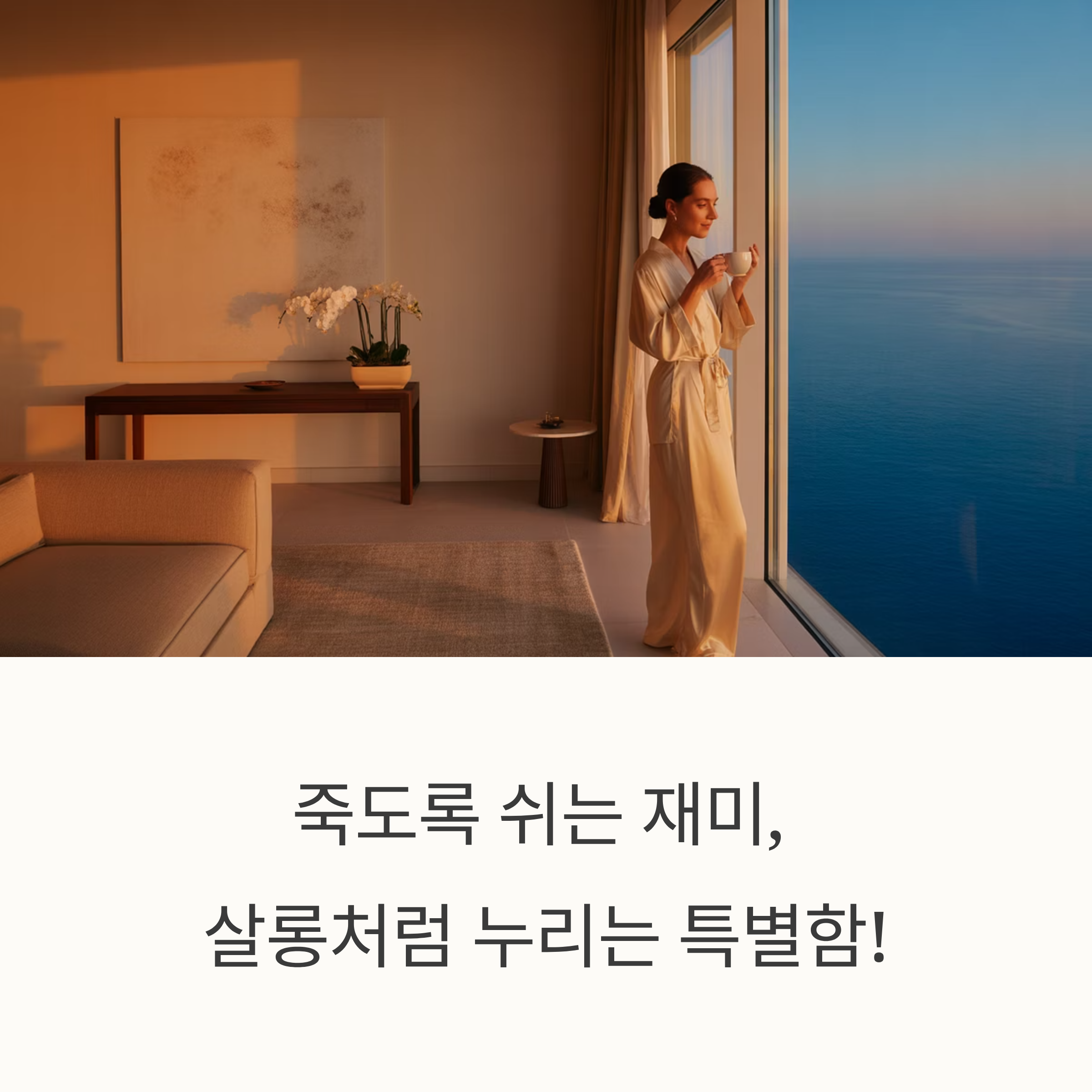 2025년 7월 오션뷰 호캉스: 죽도록 쉬는 재미, 살롱처럼 누리는 특별함!