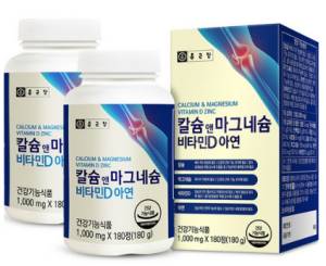 종근당 칼슘 앤 마그네슘 비타민D 아연, 180정, 2개
