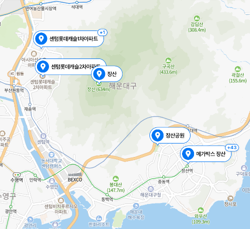 장산범 위치