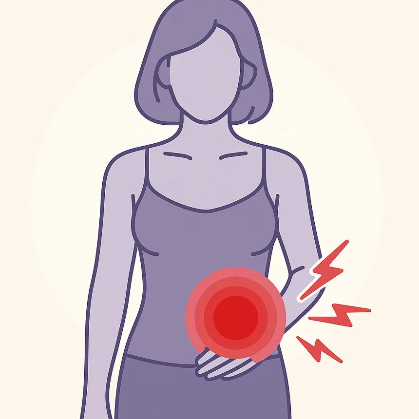 여자 왼쪽 아랫배 통증