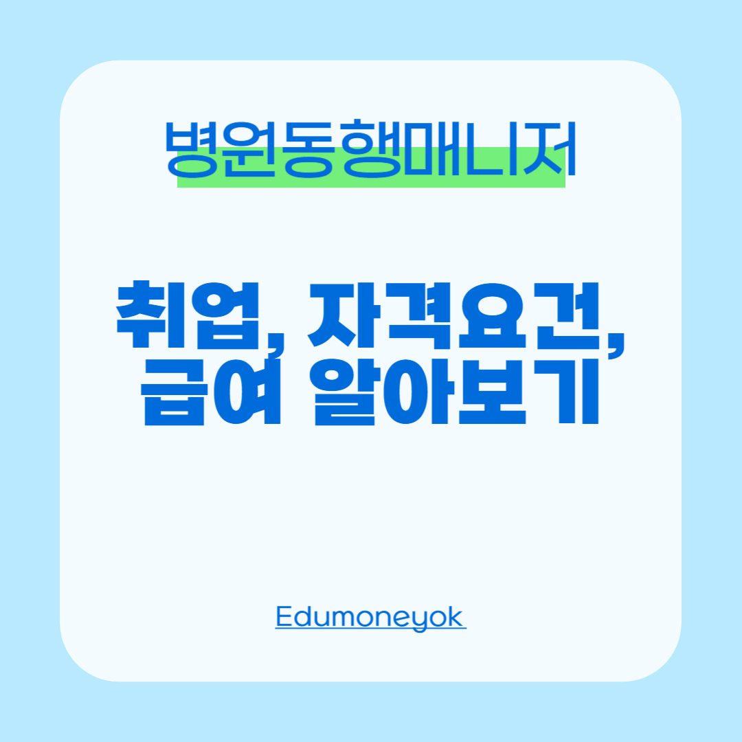 병원동행매니저 취업0