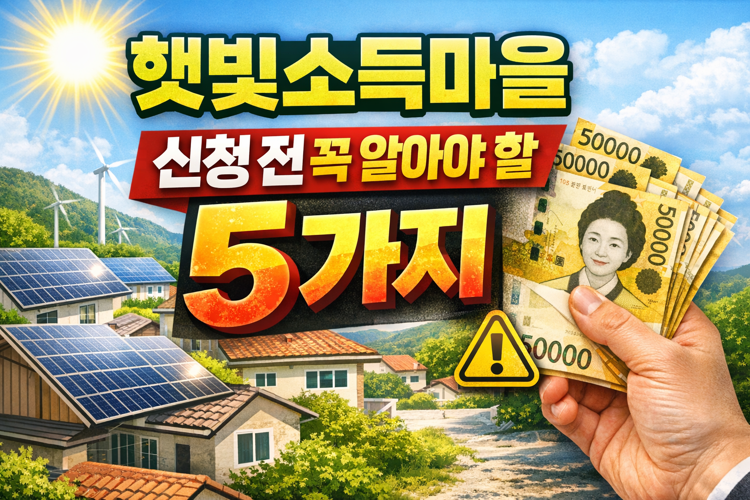 햇빛소득마을 신청 전 꼭 확인해야 할 5가지