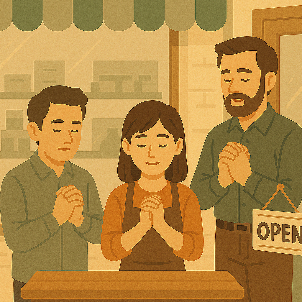 가게를 개업한 가정심방