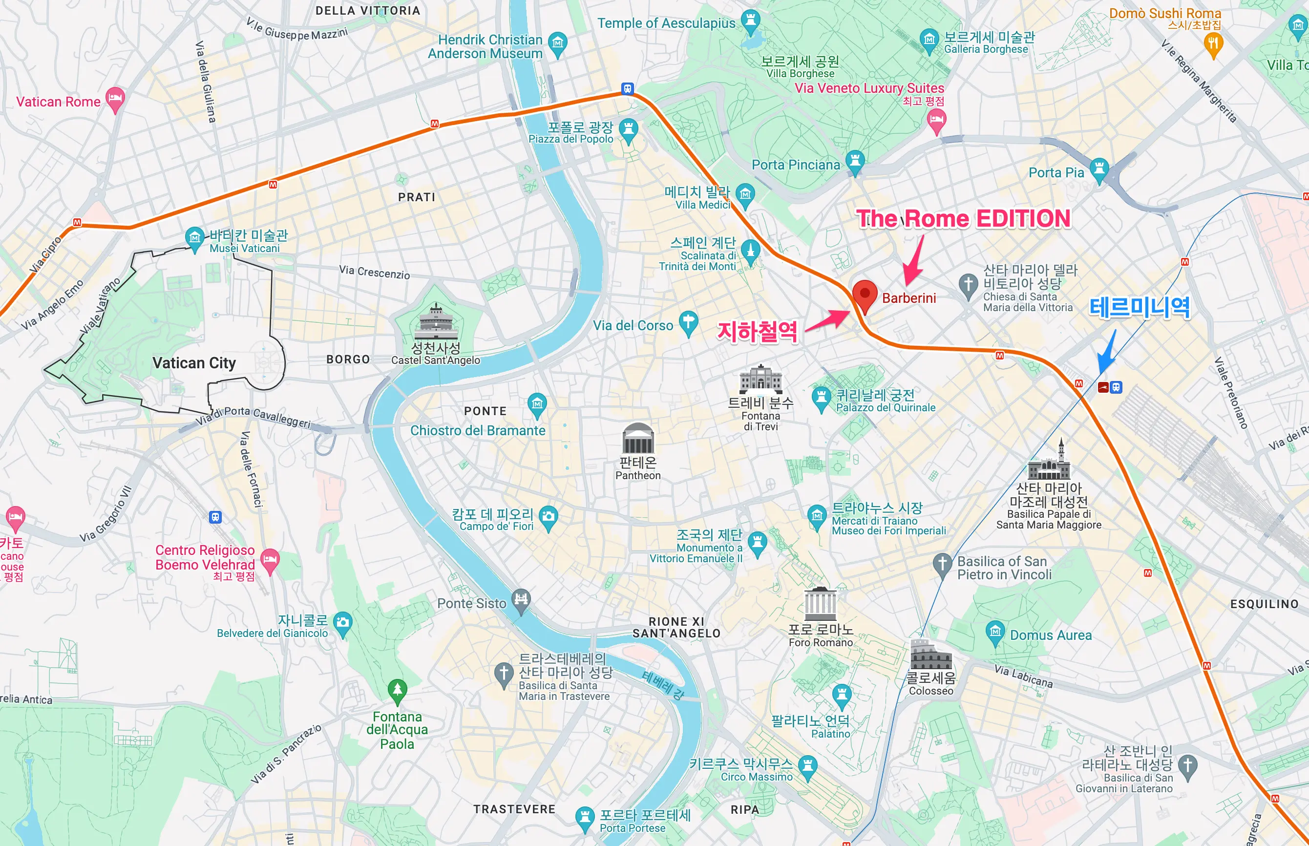 호텔 위치 지도