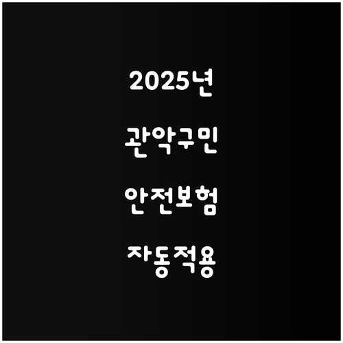 2025 관악구민안전보험 전 구민 자..