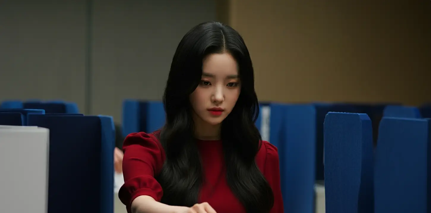 투표하는 여성