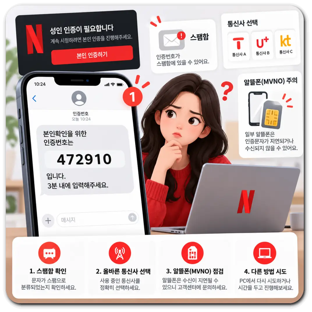 넷플릭스-성인인증-오류-원인-해결방법