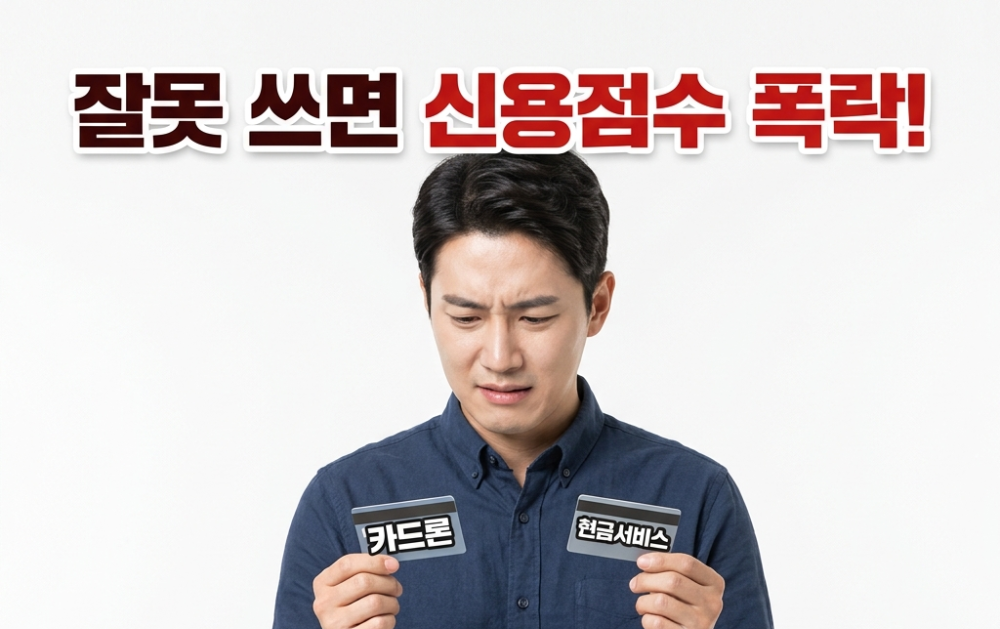 alt= "카드론 현금서비스 비교 신용도"