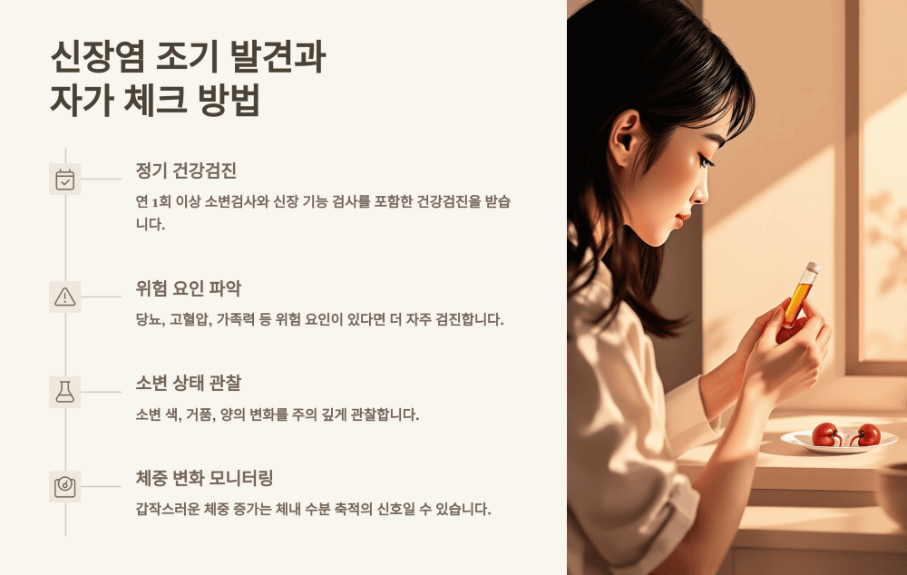 신장염 조기 발견과 자가 체크 방법