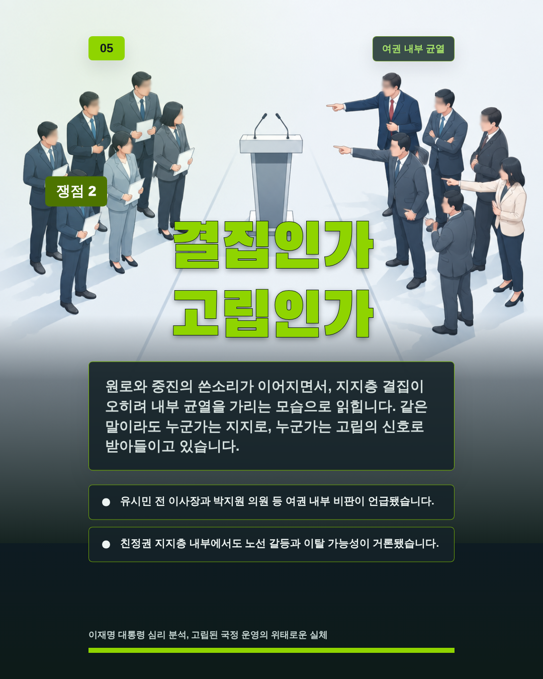 결집인가 고립인가