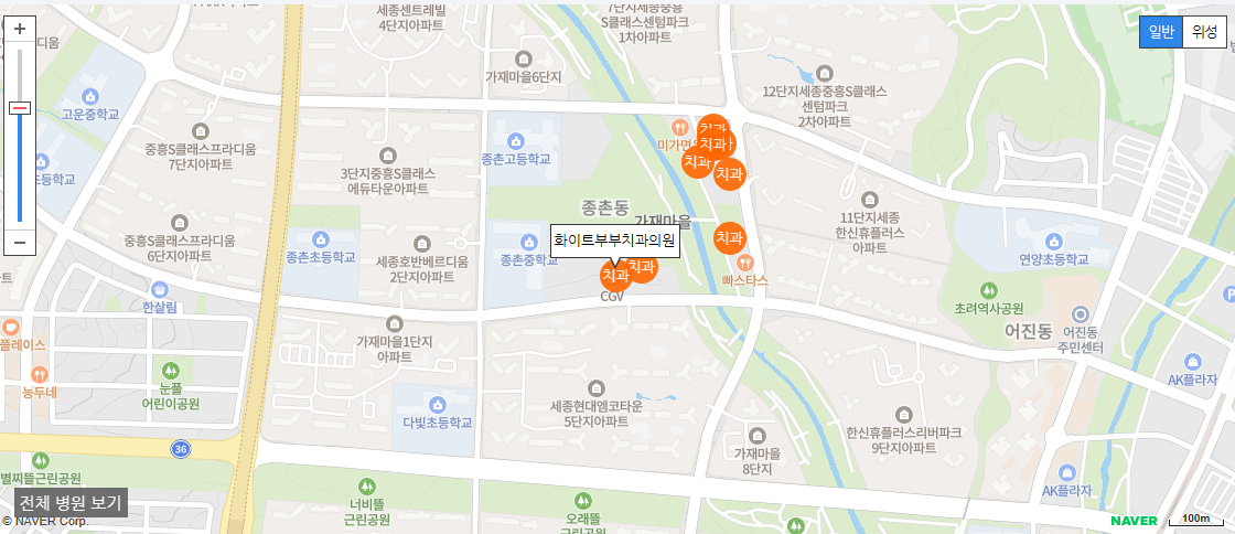 세종시 야간 진료 치과 화이트부부치과의원