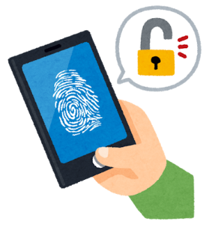 휴대폰 지문사용 일러스트