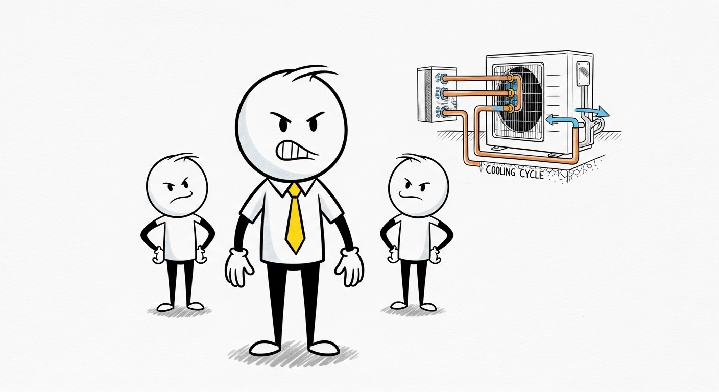 에어컨 압축 응축 팽창 증발 냉동 사이클 원리