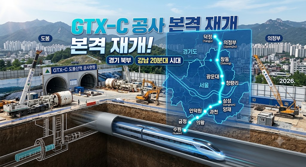 GTX-C 다시 움직인다, 도봉·의정부·양주·수원 부동산이 주목받는 이유