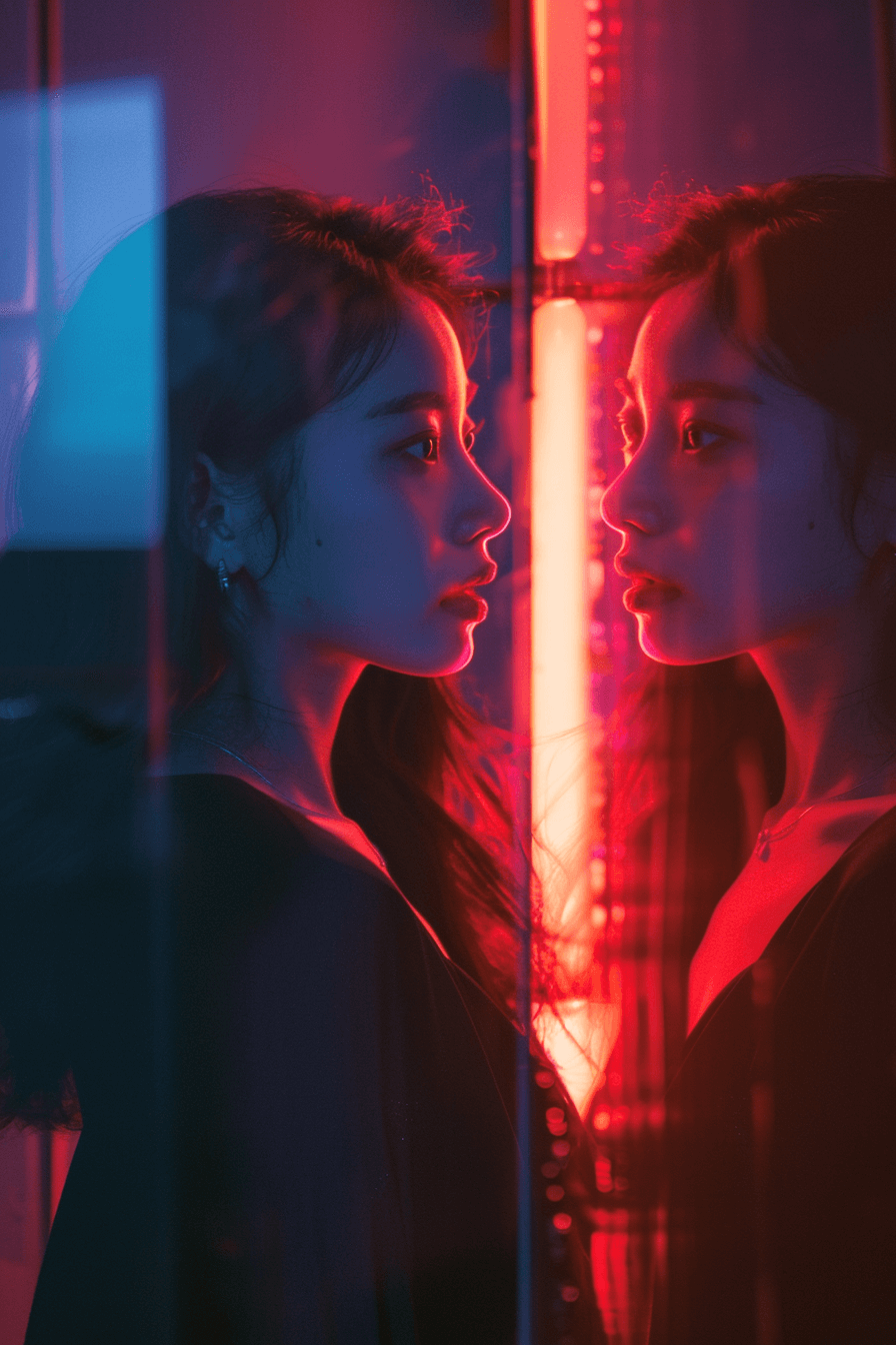 거울을-보고-있는-여성-이미지