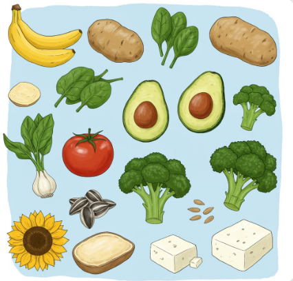 칼륨과 마그네슘이 풍부한 식품