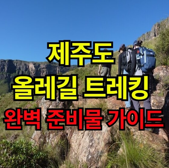 제주도 올레길 트레킹 완벽 준비물 가이드