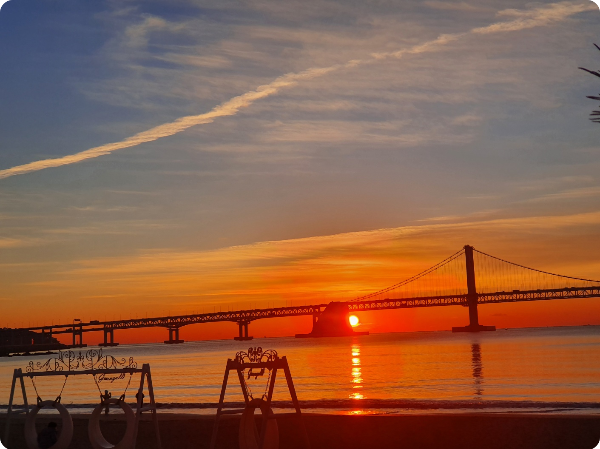 부산 광안리 새해 일출 해돋이 명소 이미지