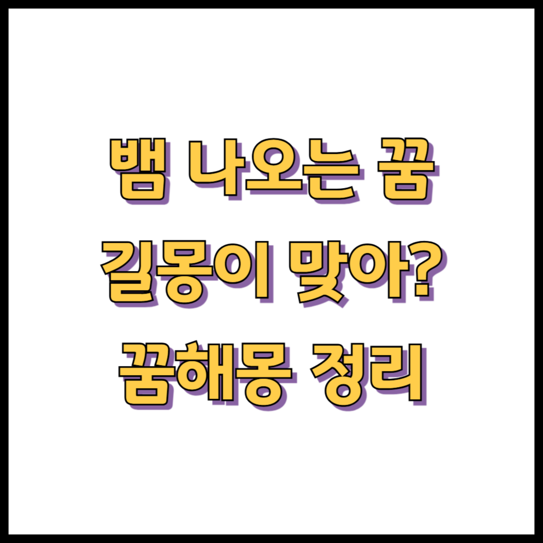 뱀나오는꿈해몽