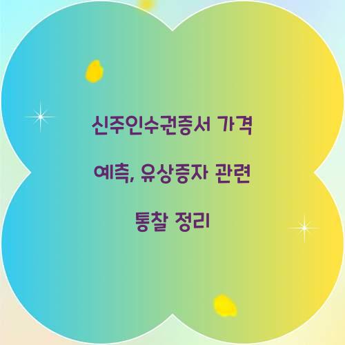 신주인수권증서 가격 예측