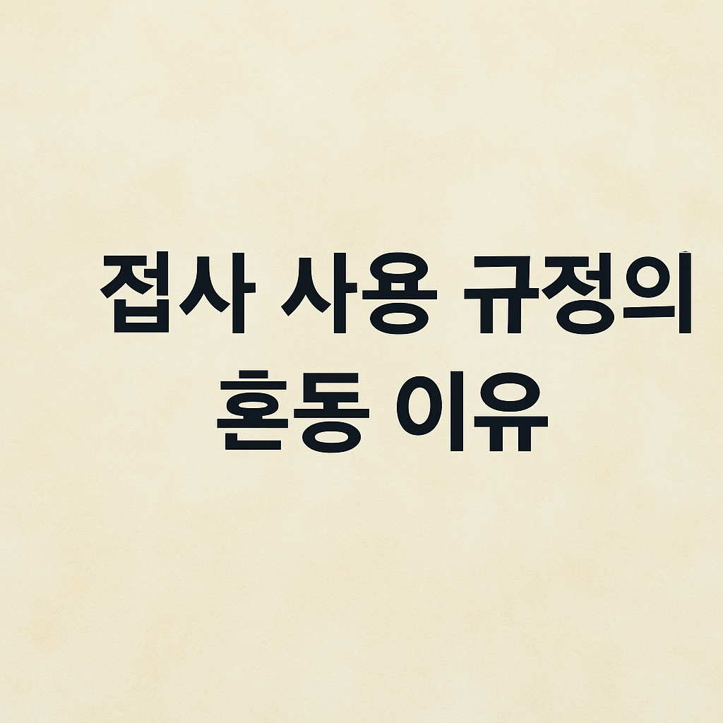 접사 사용 규정의 혼동 이유