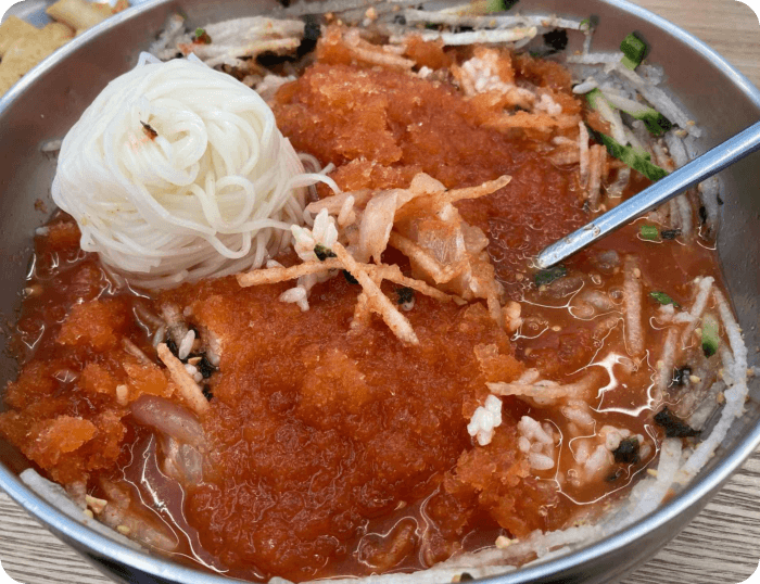 포항환여회집-물회-밥말아먹기
