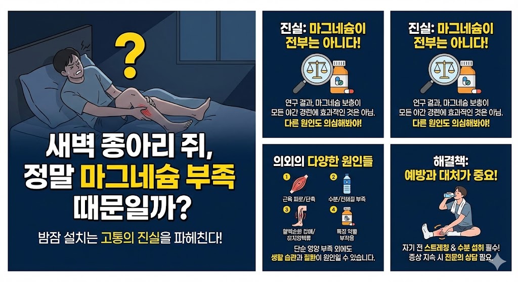 자다가 다리에 쥐가 나는 이유
