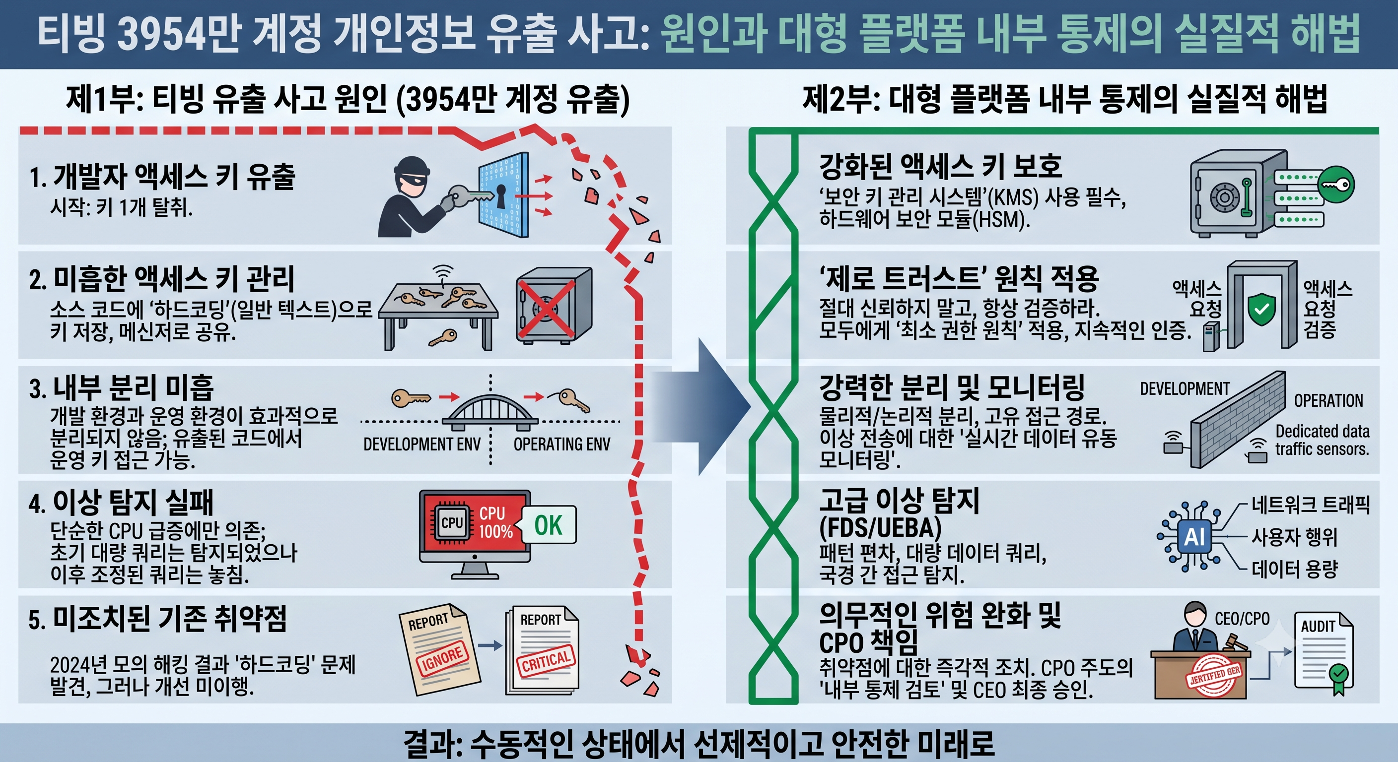 티빙 3954만 계정 개인정보 유출 사고 원인과 대형 플랫폼 내부 통제의 실질적 해법