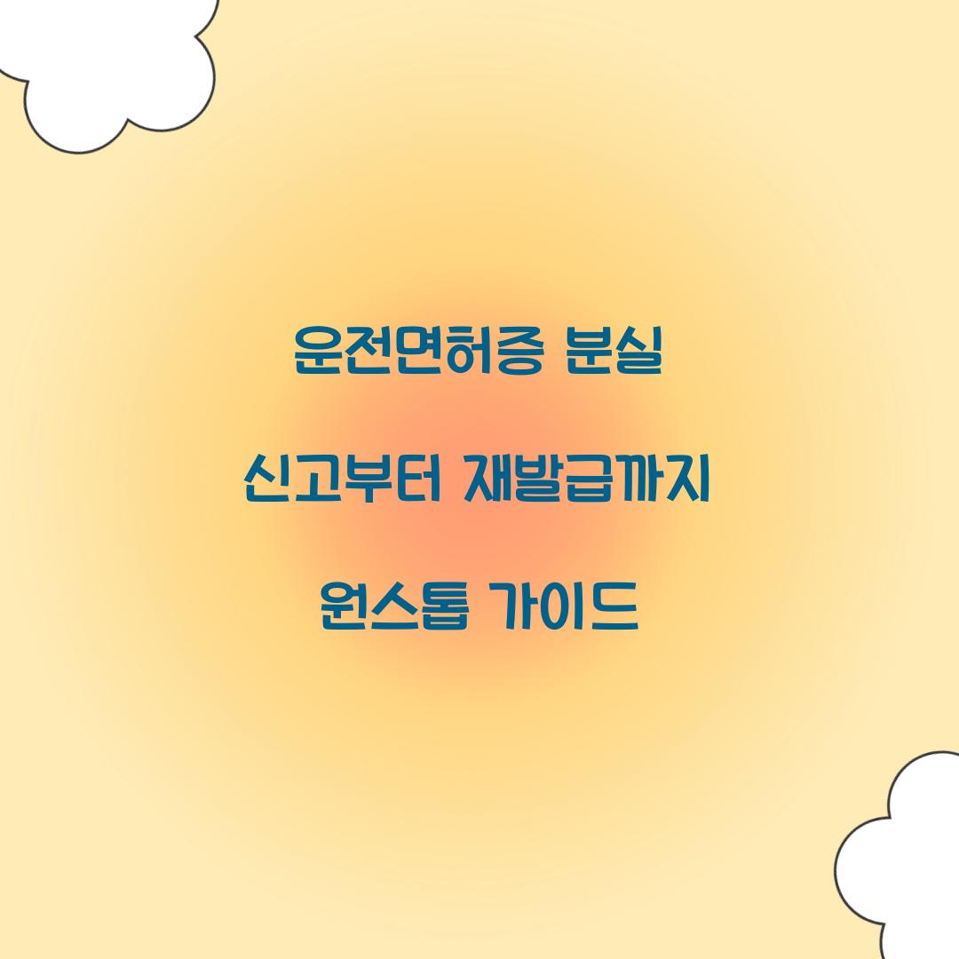 운전면허증 분실 신고