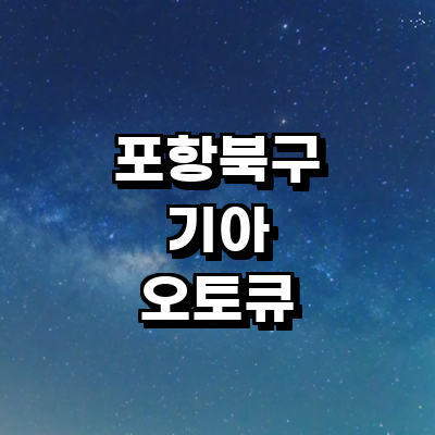 포항시 북구 기아 오토큐