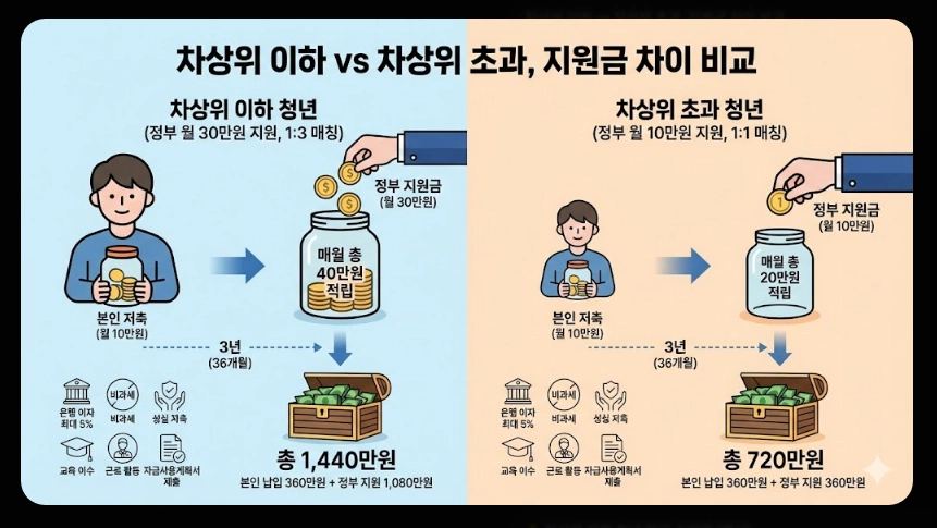 청년내일저축계좌 신청자격,신청방법,지원금액 5분확인