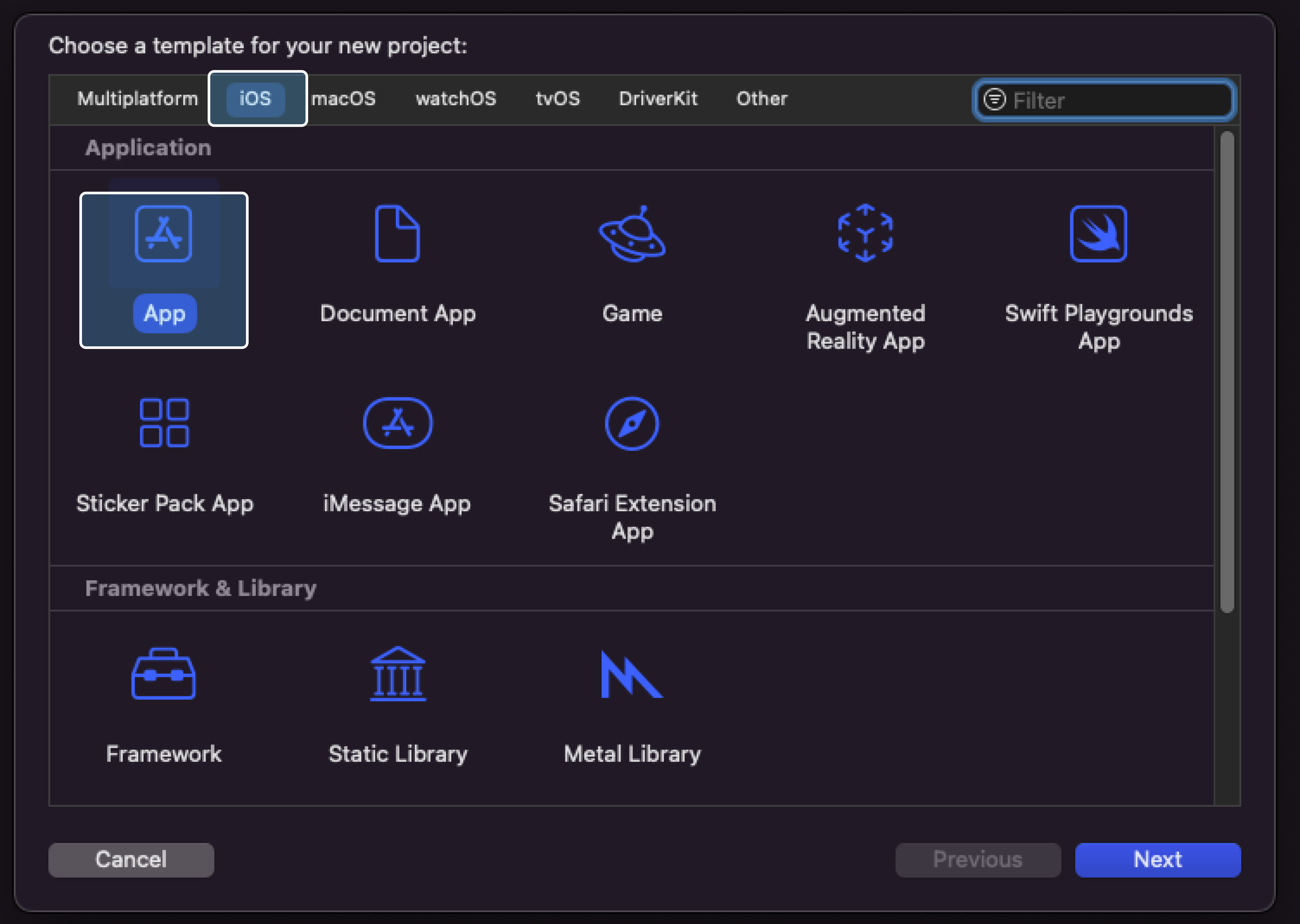 iOS App Project 만들기