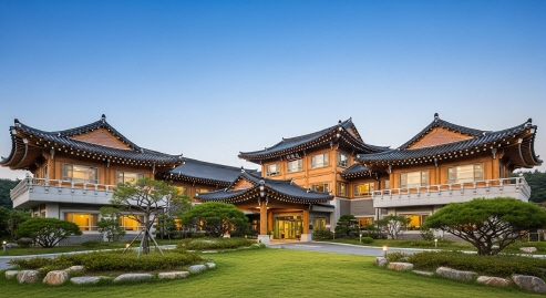 요양원 외관 (한국식 건물