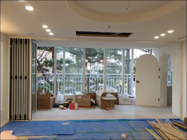 폴딩도어 완전개방