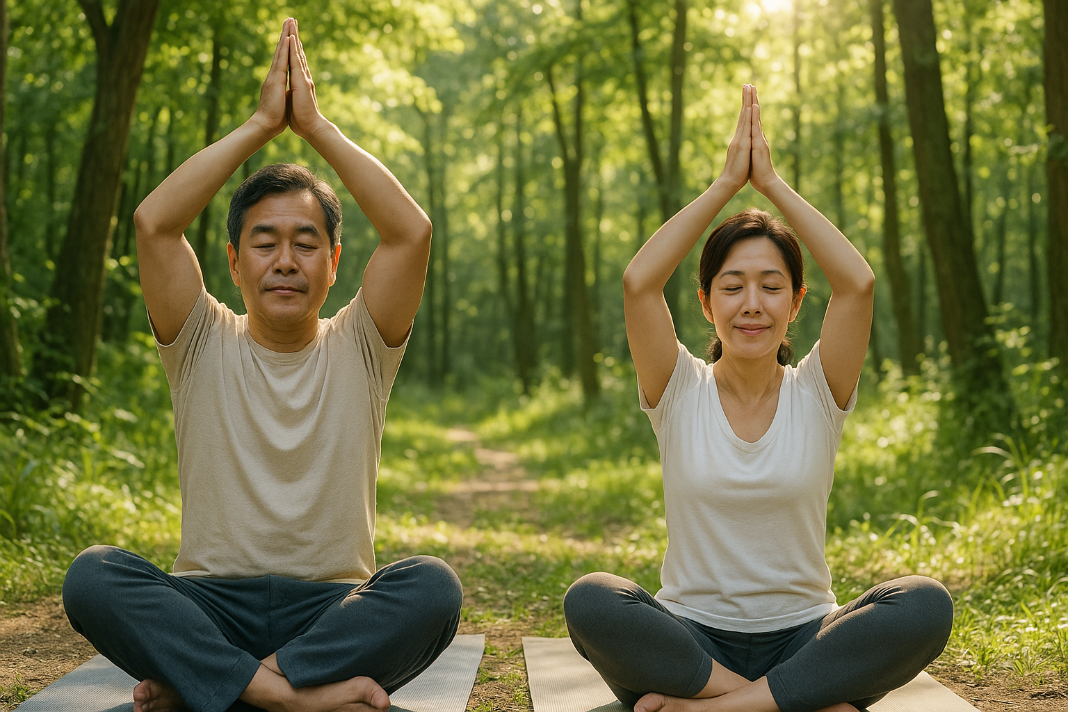 산 속에서의 요가와 명상
