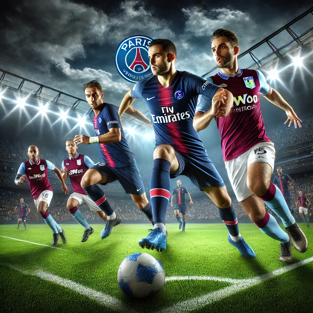 PSG vs 애스턴 빌라 경기 관련 이미지