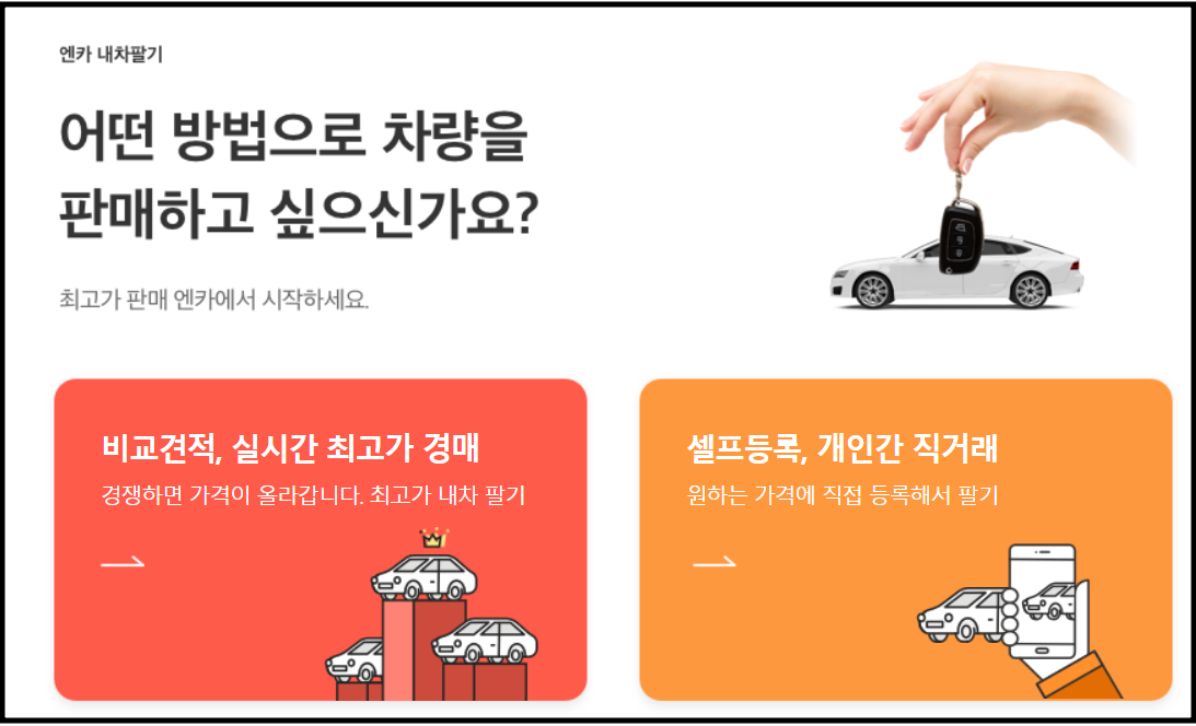 내차 시세조회 사이트 - 1. 엔카