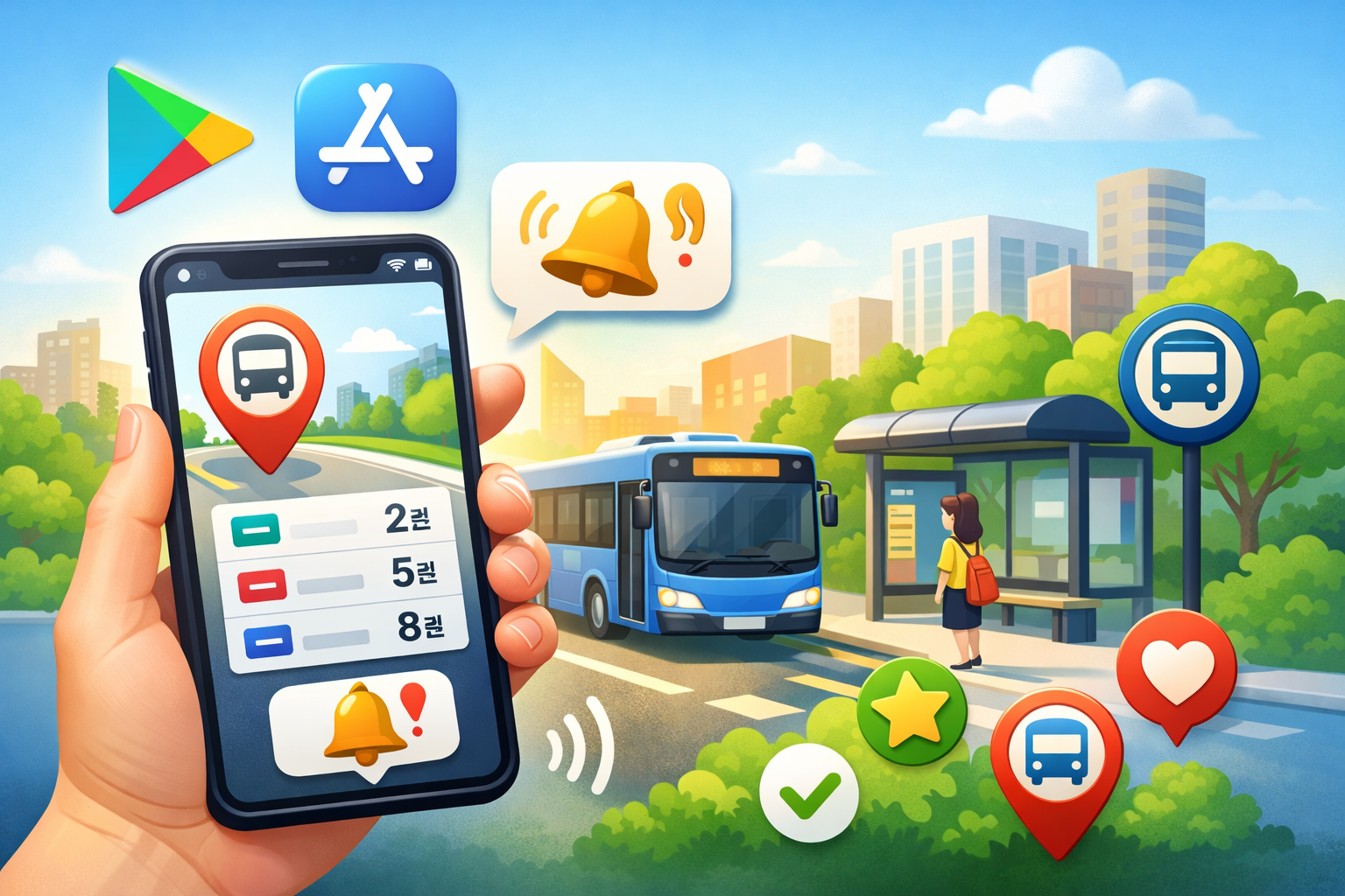 버스 도착 알림 정보 앱 설치방법｜어플 다운로드부터 실시간 확인까지 총정리 관련 사진