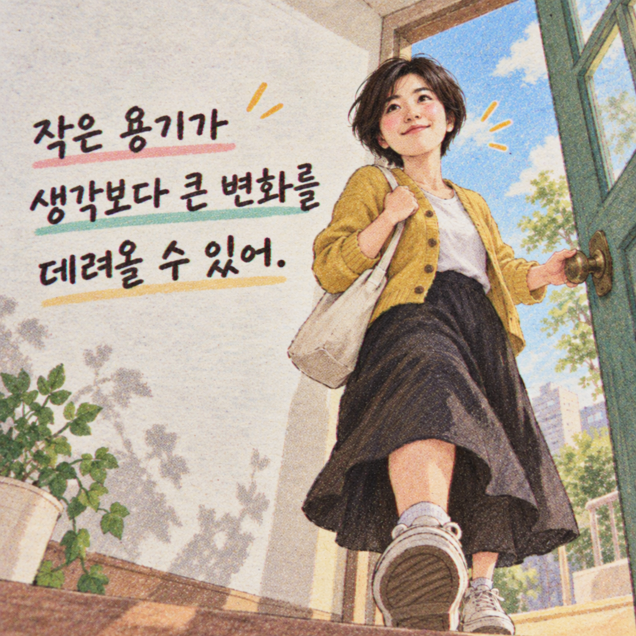 작은 용기가 큰 변화를 만들 수 있다는 힘이 되는 응원 글귀